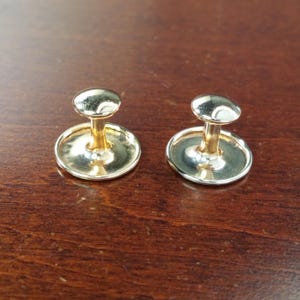 Antique 14K Rose Gold Filled Collar Studs, Victorian Buttons for Detachable Collar, 2 Piece Formal Tuxedo Accessories Gift for Wedding Groom