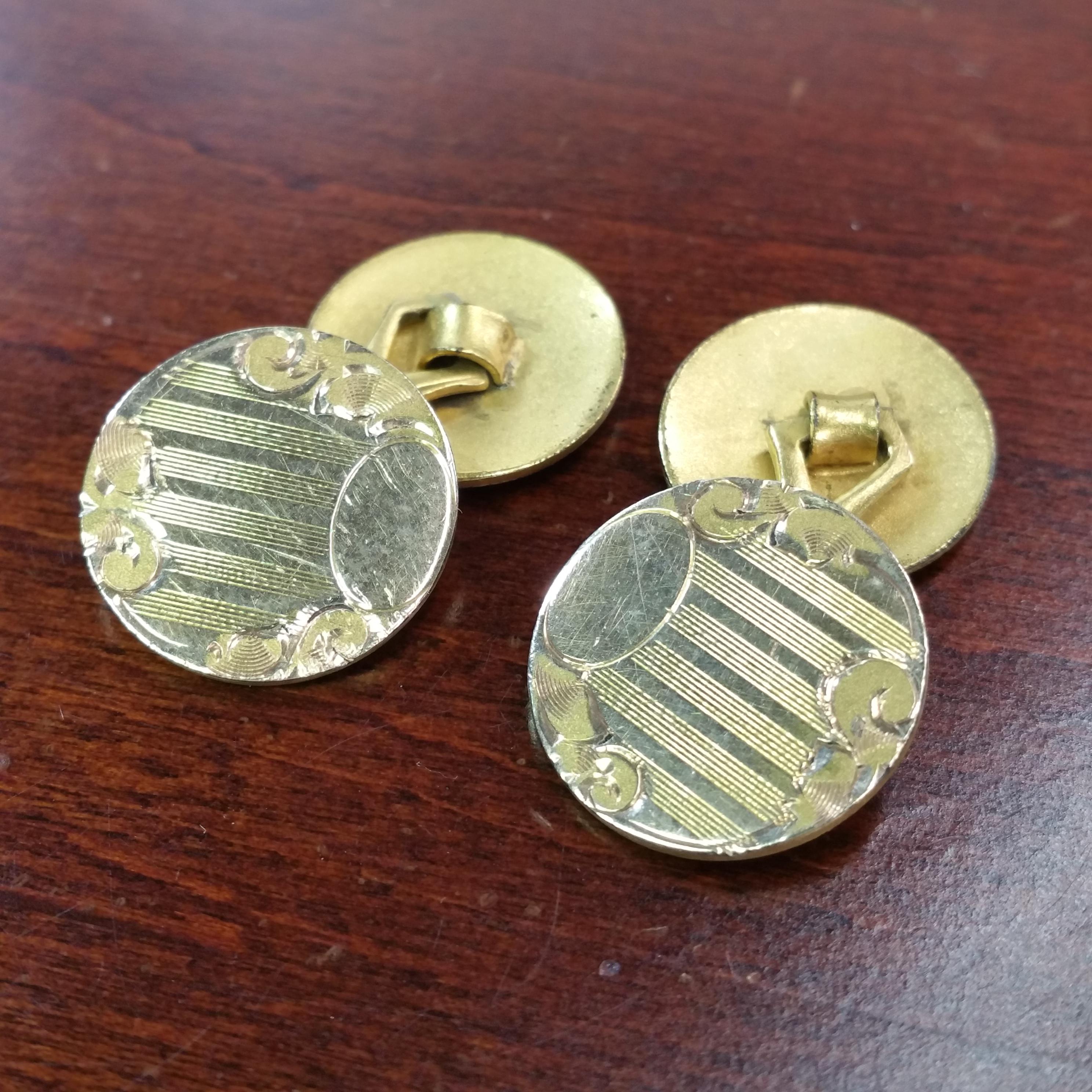 アンティークカフスボタン、1920年代のスーツアクセサリー、アールデコ