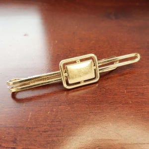 1940er Jahre Vintage Krawattenklammer, 2,7-Zoll-Krawattenzubehör, 14K Gold-Overlay, gravierbarer Krawattenschmuck für Papa, Ehemann, Geschenk zum Ruhestand