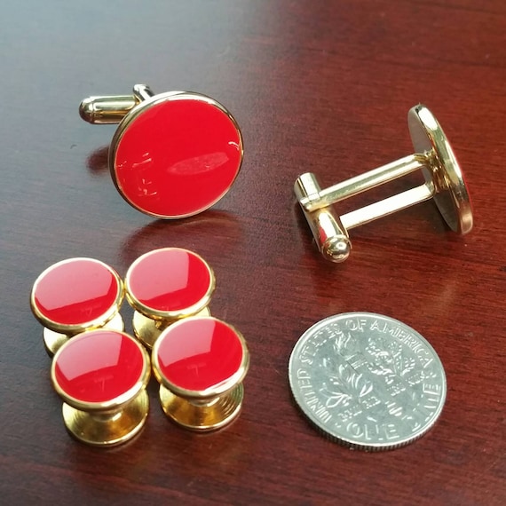 Red Tuxedo Cufflinks and Studs 6 Piece Set, Forma… - image 4