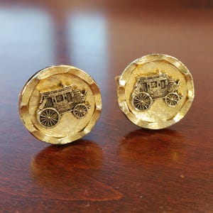 ヴィンテージカフスボタン、1940年代のクレメンツ、14Kゴールド