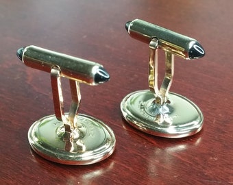 ヴィンテージ カフスボタン、1940 年代の Krementz、14K