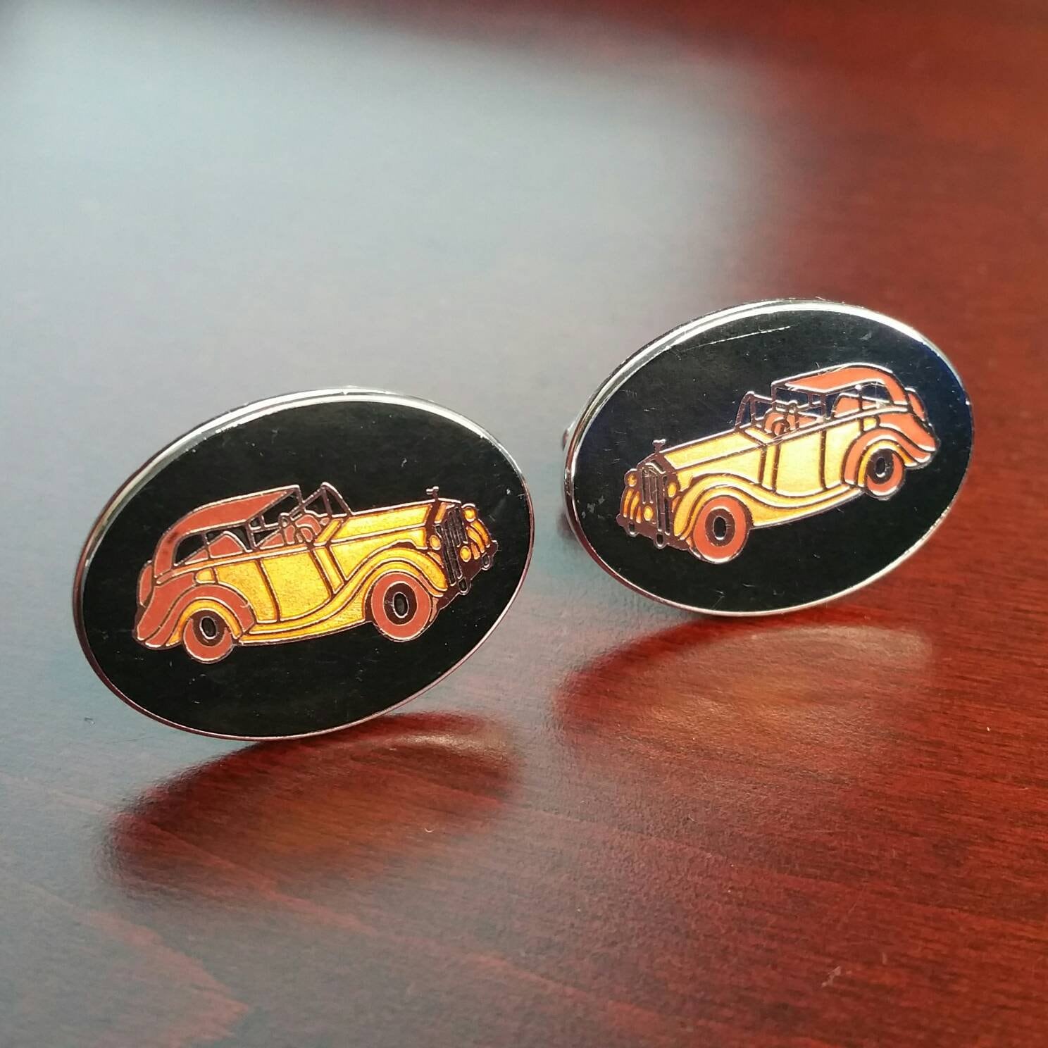 Pince à Cravate Vintage Rolls Royce – Automobile Doré/argenté – État Neuf