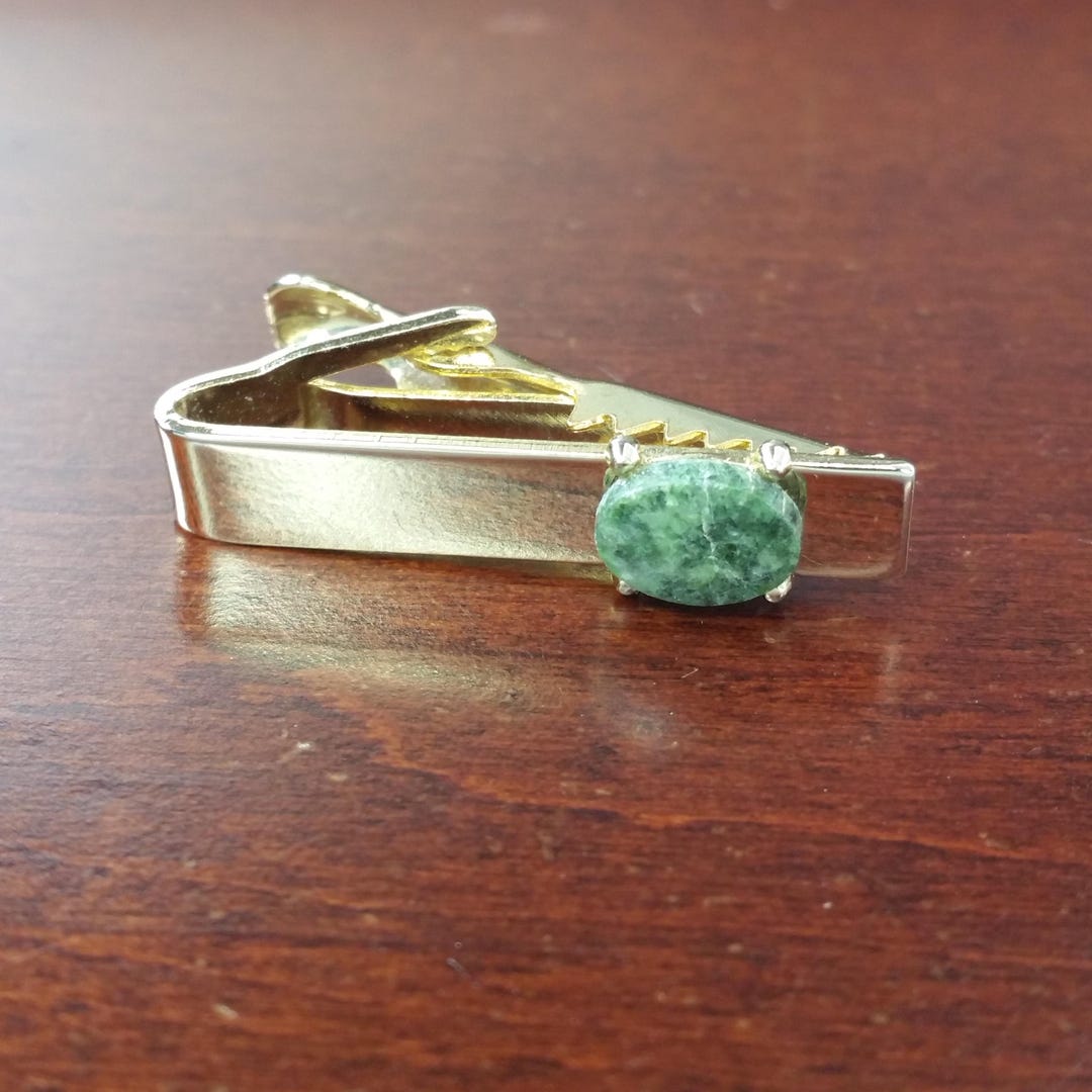 jade tie clip