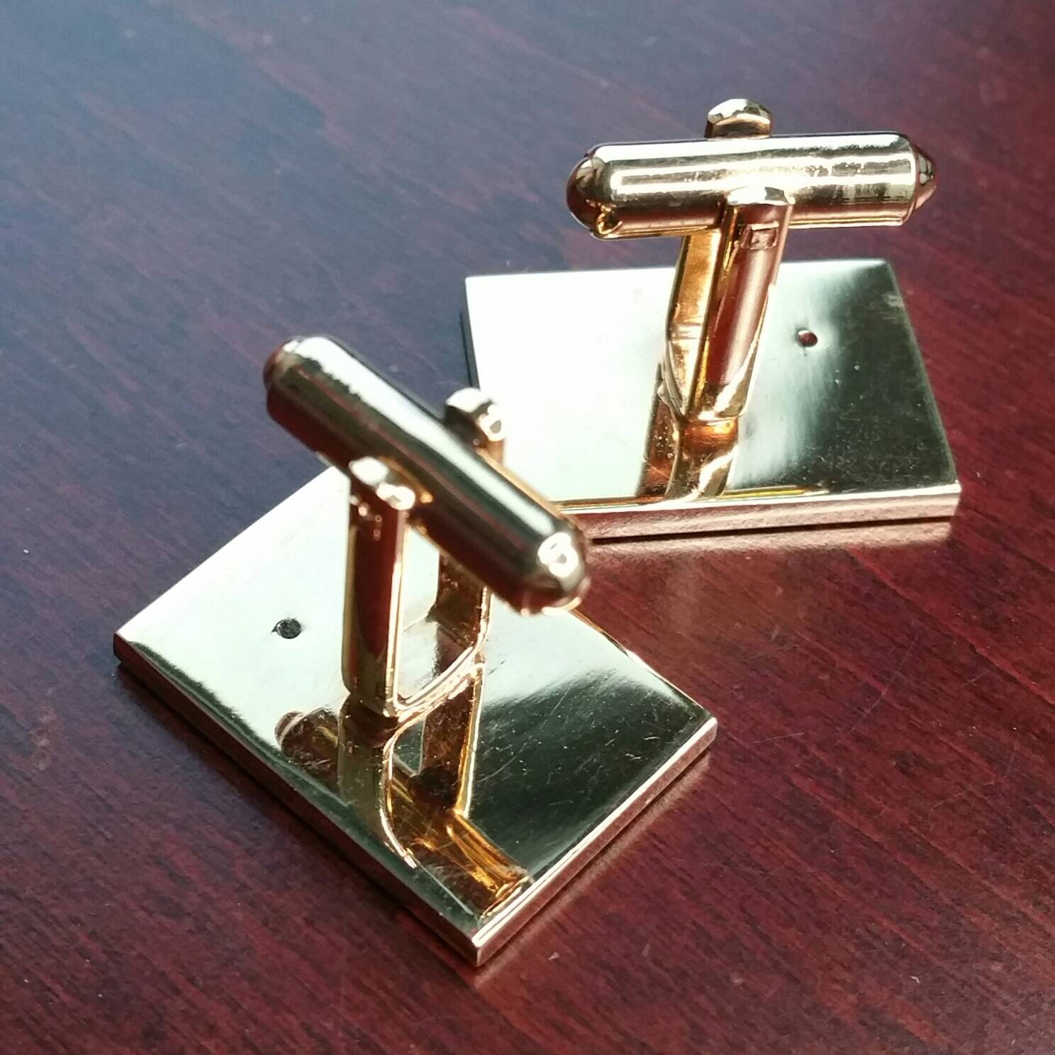 Vintage Diamond Cufflinks 1960's Simmons Gold Plated Etsy