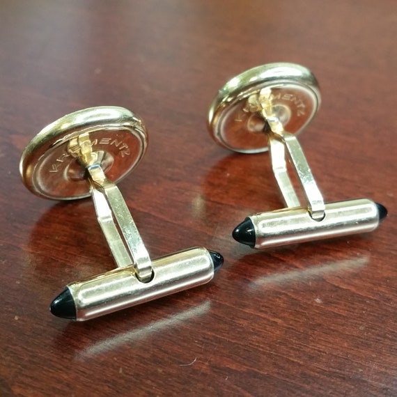 Vintage Cufflinks, 1950's Krementz, 14K Gold Over… - image 4