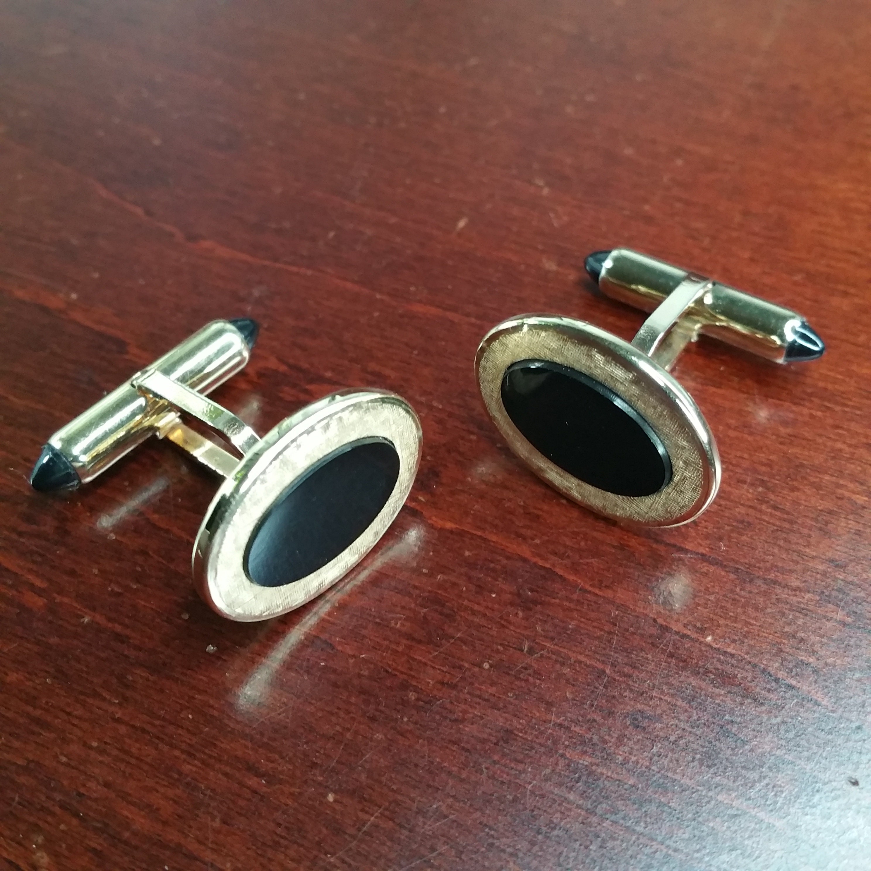 ⭐️10金⭐️ヴィンテージ カフリンクス ヴィンテージカフスボタン、1940年代のクレメンツ、14Kゴールド