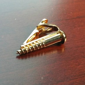Vintage Screw Tie Clip, Swank Gold Tone Novelty Screw Tie Accessory, Tie Clip for Handyman, Builder, Construction Worker, Craftsman Hardware