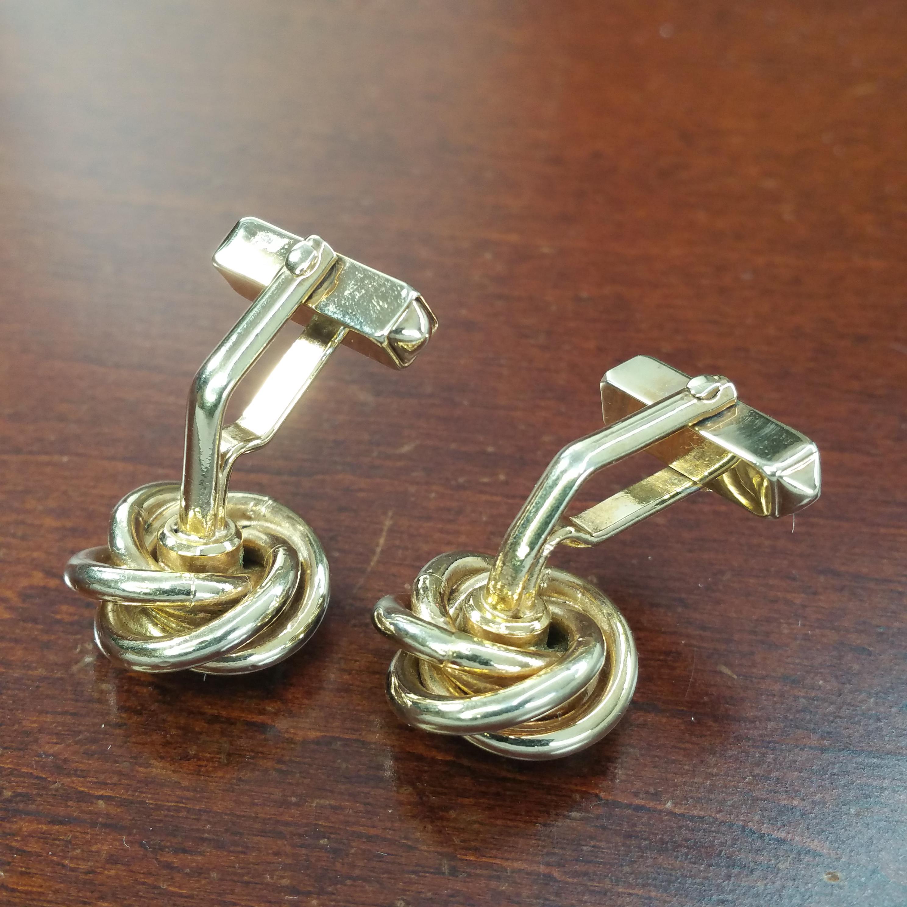 ヴィンテージノットカフスボタン、1940年代のスワンク、フレンチ