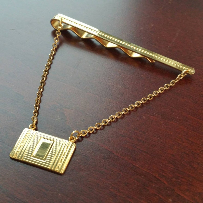 Vintage Gold Tie Chain 1940's Simmons 14K Gold Filled Tie Etsy
