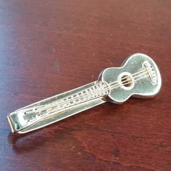 Vintage Guitar Tie Bar, 1950's Swank Musical Acoustic… Gem