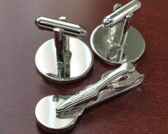 Boutons De Manchette & Pince à Cravate Années 50 - Vintage Dans Boîte D'Origine - Occasion