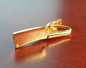 Vintage Chef's Knife Tie Clip, Gold Plated Novelty Kitchen Knife Tie Bar, Gift for Cook, Birthday, Wedding Groom, Anniversary, Gift for Him