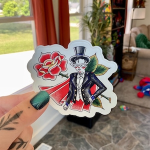 Sailor Moon Tuxedo Mask Sticker, Laptop and Water Bottle Decal