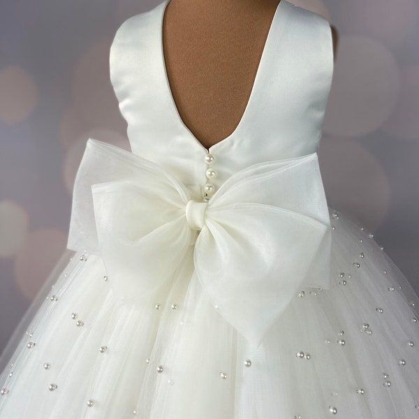 Flower girl dress, Birthday Dress, Baby Dress, Lace Dress, Tulle Dress, Wedding, MODEL II001
