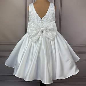 Sparkling Flower girl dress, Junior Bridemaid dress, BaptismDress, Baby First communion , Lace Dress, Tulle Dress, Wedding, CASEY