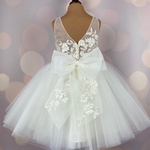 Flower girl dress, 3D dress, Birthday Dress, Baby Dress, Lace Dress, Tulle Dress, Wedding, MODEL I033