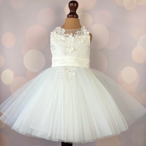 Flower girl dress, Birthday Dress, Baby Dress, Lace Dress, Tulle Dress, Wedding, MODEL II021