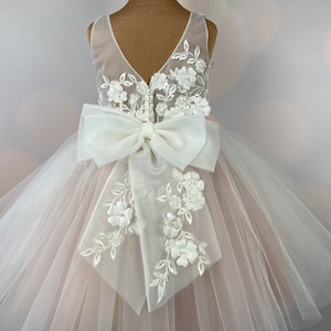 Robe de demoiselle d'honneur, blush, robe 3D, robe d'anniversaire, robe de bébé, robe en dentelle, robe en tulle, mariage, MODÈLE IB033 image 2