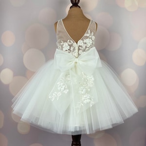 Christening dress, Baptism dress, 3D dress, Flower girl Dress, Baby Dress, Lace Dress, Tulle Dress, Wedding, MODEL I033