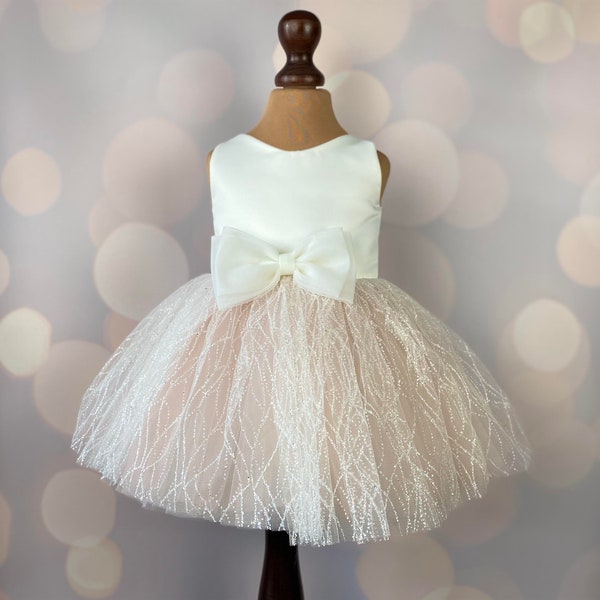 Flower girl dress, Birthday Dress, Baby Dress, Lace Dress, Tulle Dress, Wedding, MODEL IB015