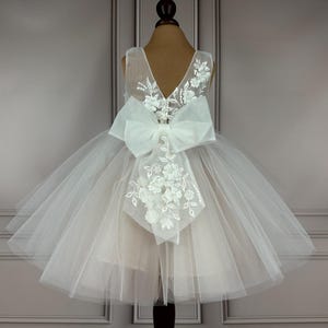 Ballerina Gown in blush, Flower girl dress, blush, 3D dress, Birthday Baby Dress, Lace Dress, Tulle Dress, Wedding, Photoshoot, MODEL IB033