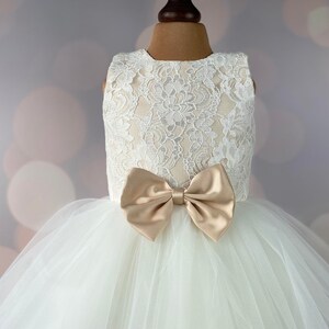 Robe de fille de fleur, robe danniversaire, robe de bébé, robe de dentelle, robe de tulle, mariage, modèle ICH050 image 1