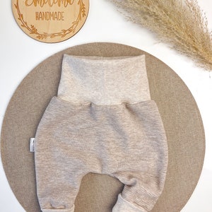 Pumphose Pull-On Pants Baggy Pants Rib Jersey Beige Sand Mottled Baby Toddler