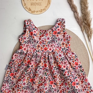 Jersey dress flowers baby summer dress girls floral