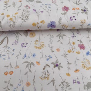 Wildflowers cotton jersey fabric by the meter