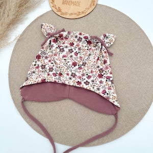Übergangsmütze aus Rib Jersey Blumenwiese| für Baby & Kind | perfekt für die Übergangszeit