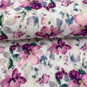 Muslin cotton muslin double gauze fabric sea of flowers digital print