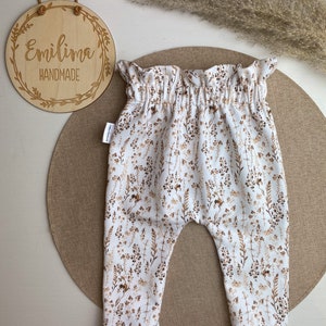 Paperbag Hose Paperbagpants Blümchen Baby Kleinkind Mädchen