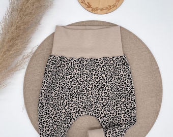 Pump pants/ baggy pants baby toddler leopard print leo sand beige
