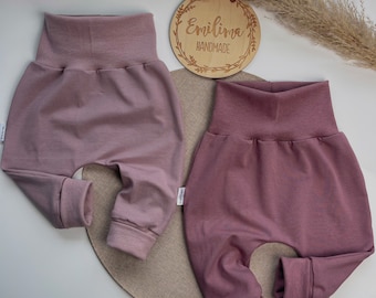 Pantaloni larghi pantaloni décolleté in jersey tinta unita per neonati e bambini