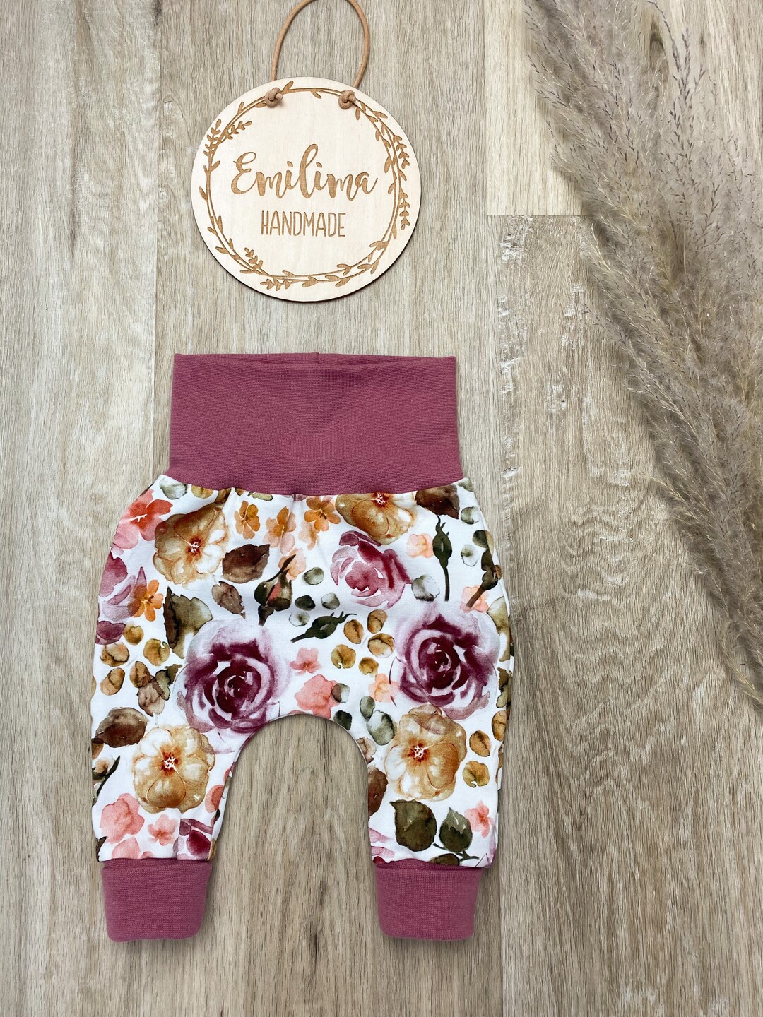 Bloomers Baby Girl Baggy Pants Flowers Dusky Pink Etsy