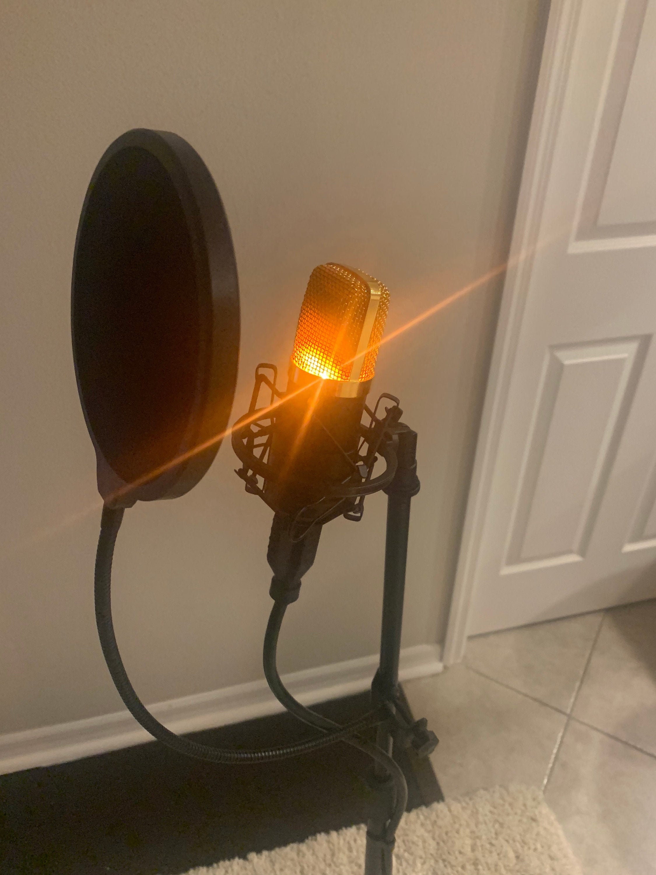 Studio Mic That Appears to Be on Fire and Also Works as a Real Etsy