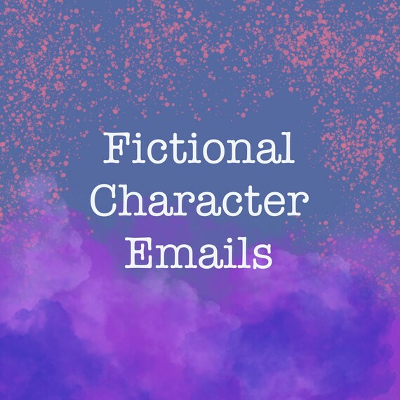 Fictional Character Emails Etsy