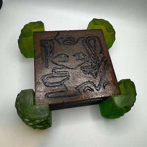 古代ミュウ石板樹脂コースターセット – ポケモン風コースター