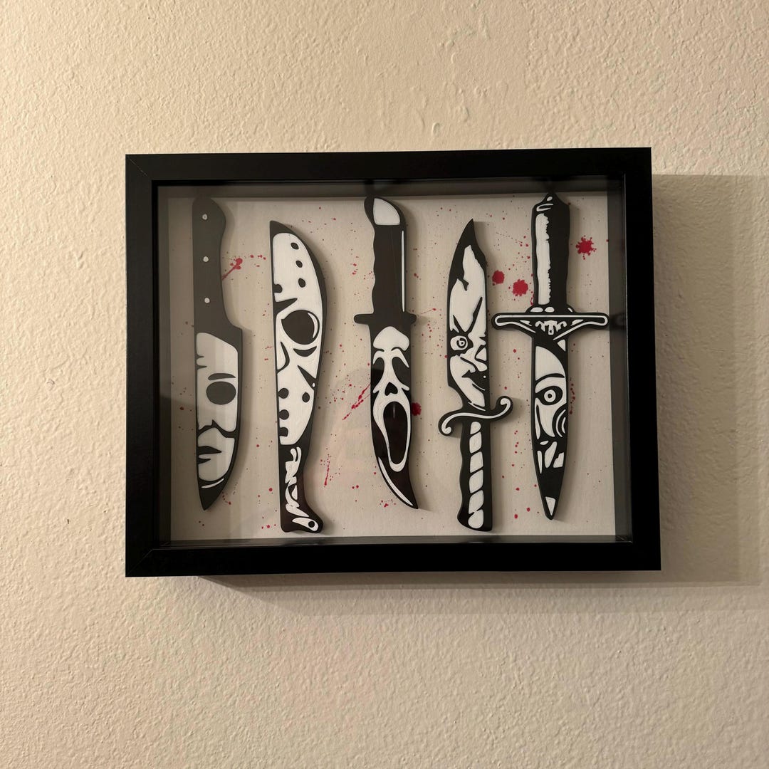 Halloween Horror Movie Knife Shadow Box Frame (11x14) Glass - Etsy