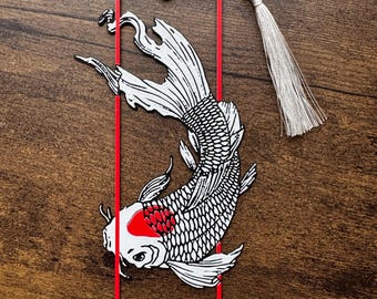 Marque-page Tancho Koi : symbole japonais de la chance imprimé en 3D