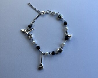 Nightmare Before Christmas Charm Beaded Bracelet