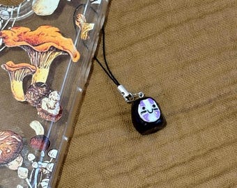 Polymer No Face Keychain | Spirited Away Phone Charm | Anime Japanese Charm