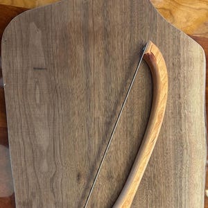 Cuchillo de pan de cereza, cuchillo de pan, cuchillo de pan de arco, cuchillo de pan de violín, cuchillo de pan de madera, hoja de acero inoxidable, cuchillo de cocina, cuchillo de pan