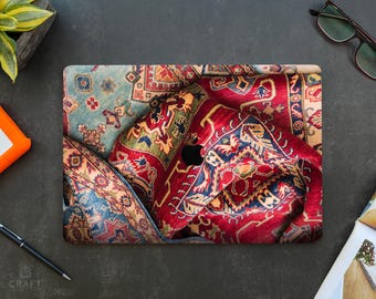 ペルシャ絨毯柄MacBookケース｜花柄プラスチックカバー