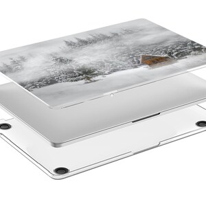 Winter pattern MacBook Air M1 13 case A2337 Hard Plastic Case Winter Landscape MacBook Pro M3 16inch case A2779 Snowy MacBook Pro 15 cover image 8