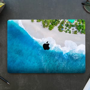 Paradise Beach MacBook Case, Tropical Pattern Plastic Cover