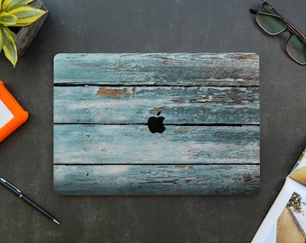 Blue Wooden Emulation MacBook Air 13 m2 case A2681 Plastic Wood Emulation shell MacBook 16inch with chip M3 Pro case MacBook Pro 14inch case