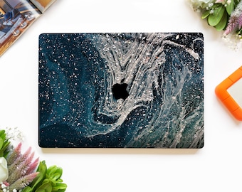 Turquoise Marble MacBook Pro 16 M2 Case A2485 Cute Plastic Protective cover for MacBook Air 15 A2941 Blue marble MacBook Air 13 M2 case