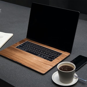 Sticker imitation bois MacBook pour M1 Air 13 A2337 Sticker MacBook Pro 15 A1990 MacBook Pro 16 M3 Sticker en bois pour MacBook Pro 14 Skin M3